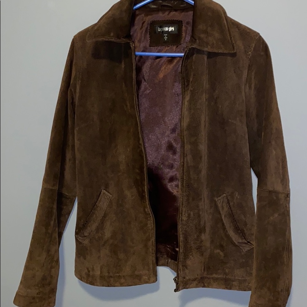 Brown Suede Leather Jacket